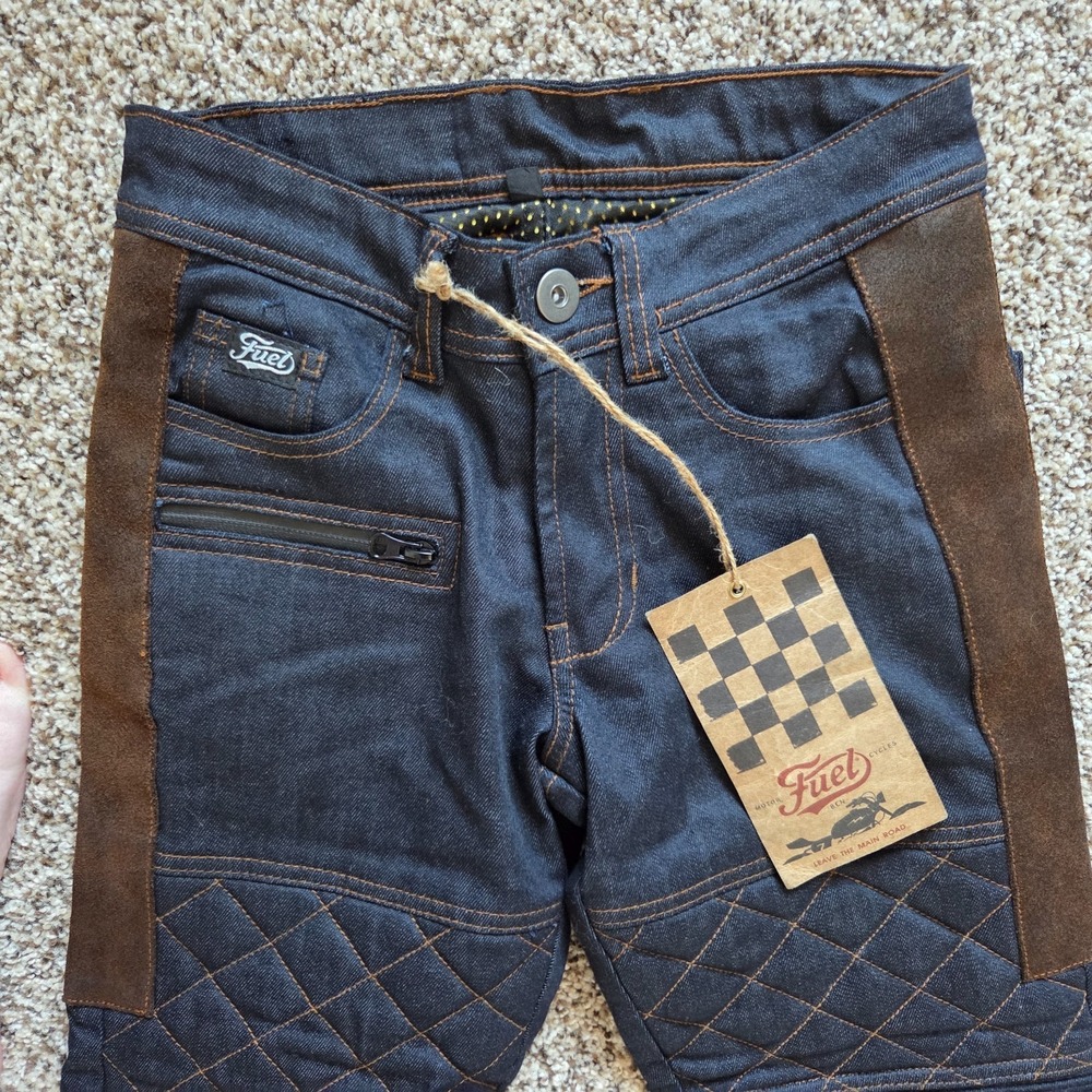 Fuel Sergeant Women's Motorcycle Jeans Pants Size 24 Black New NWT - Picture 2 of 13